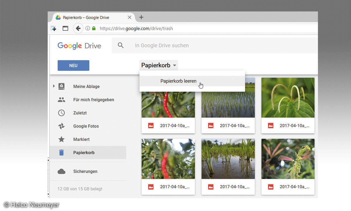 Google Drive: Fotos verwalten