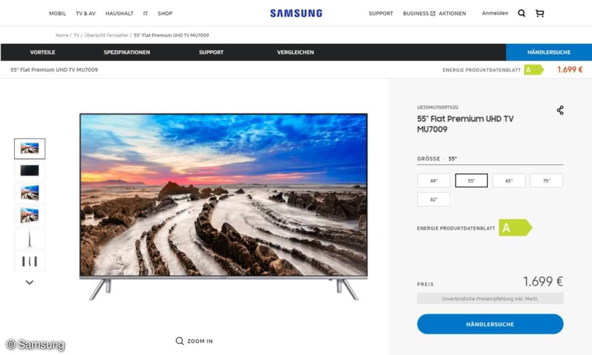 Samsung TV UE55 MU7009