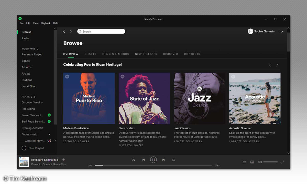Musik- und Videostreaming mit Windows 10 S