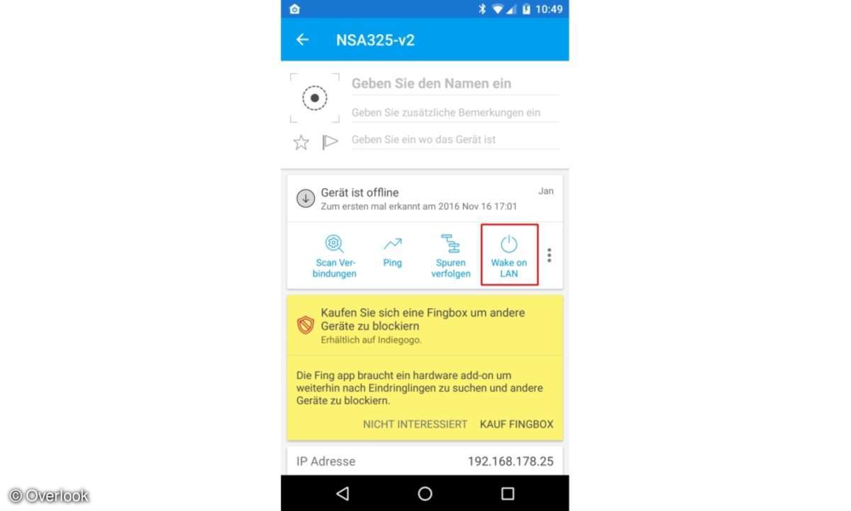 Smartphone-App Fing