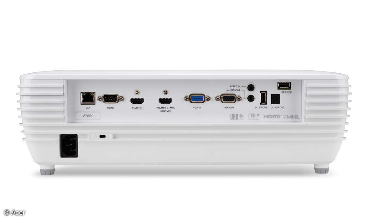 Acer V7850 Anschlüsse
