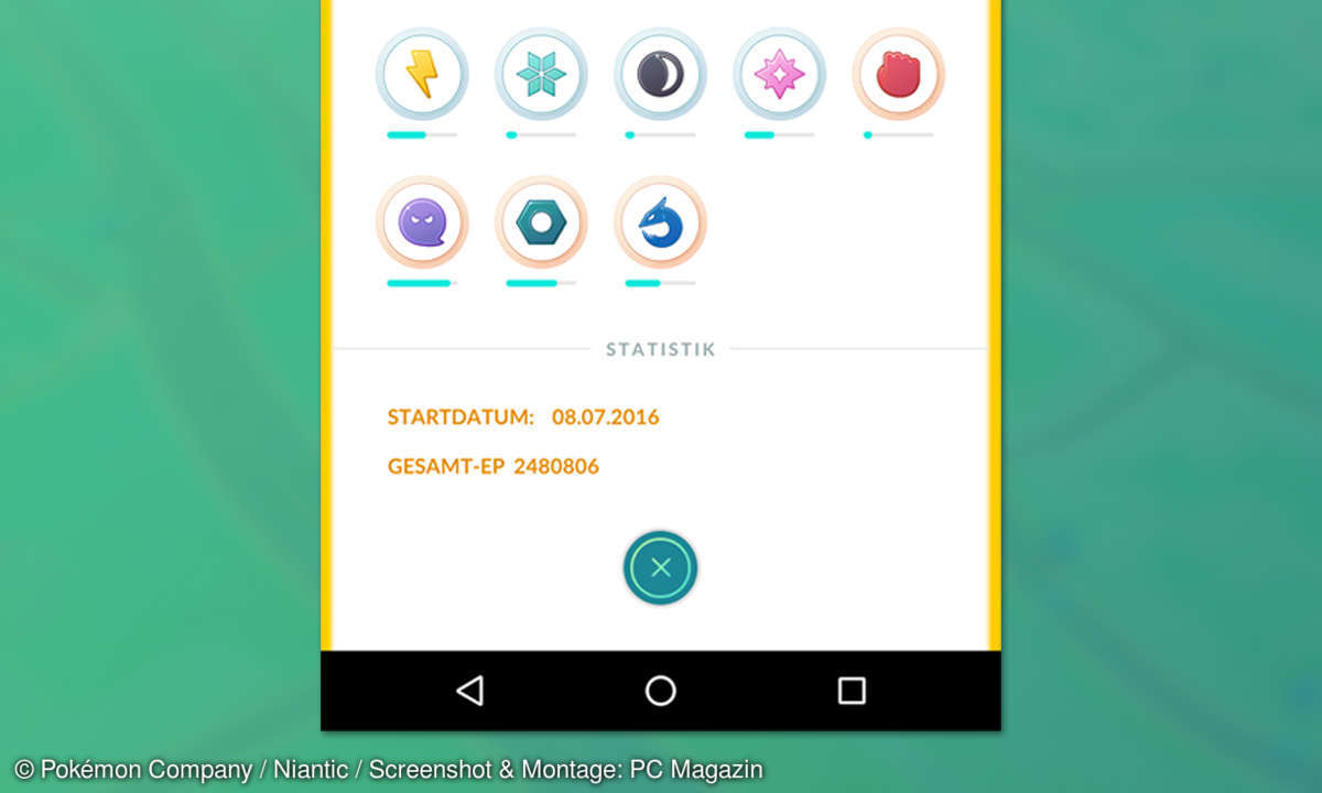 Pokémon GO Gesamt-XP seit Startdatum