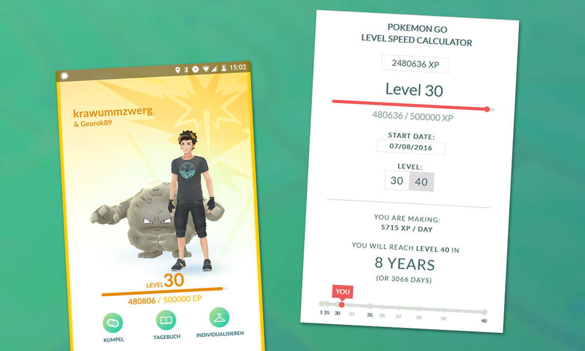 Pokémon GO Level 40 Rechner