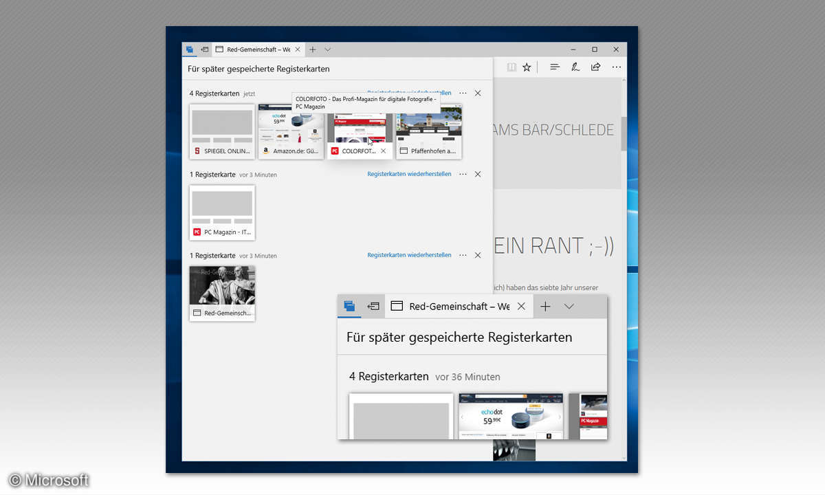 Registerkarten T & T Windows