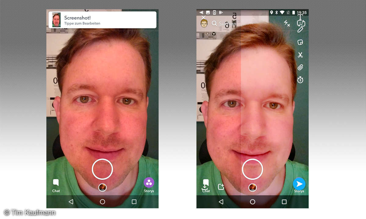 Snapchat: Screenshot erstellen und bearbeiten