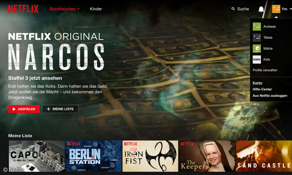 Netflix - E-mail-Erhalt abschalten