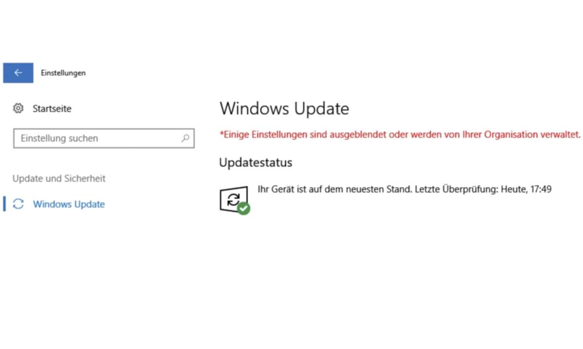 Windows Update Screen