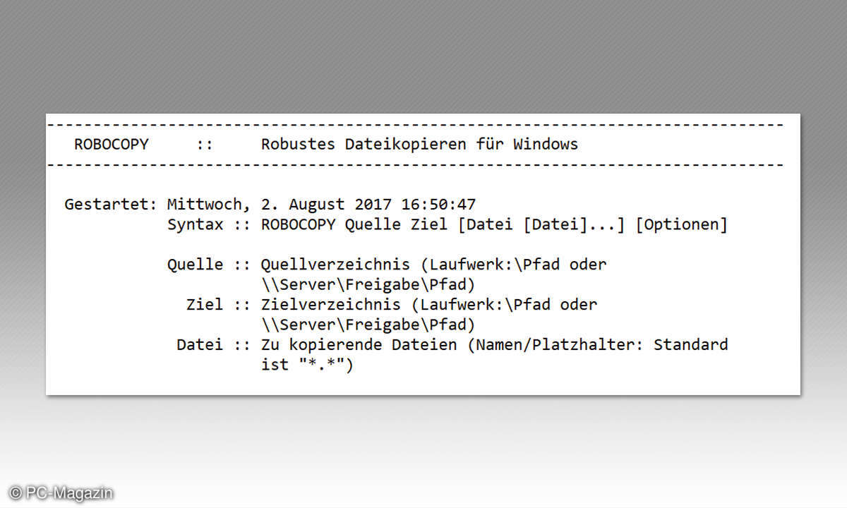 Robocopy Befehlstool