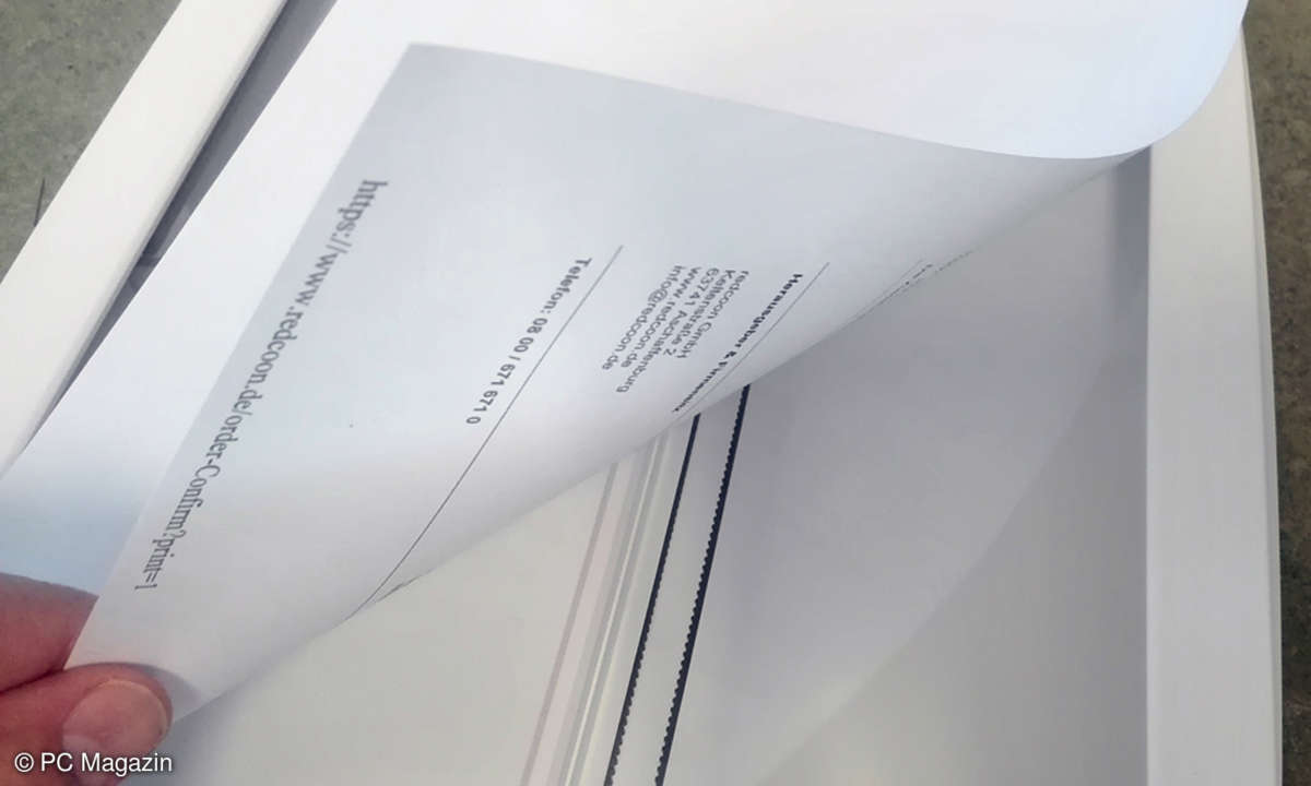PaperAir - Dokument auf das Scannerglas auflegen