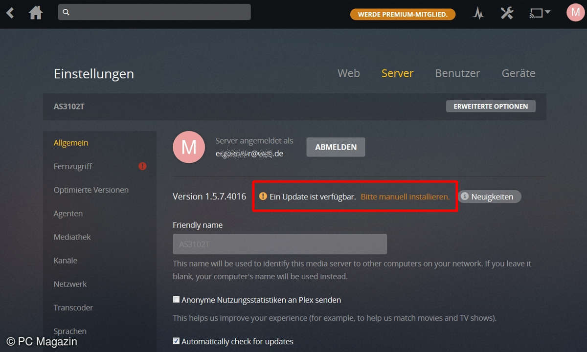 Plex auf Fire TV einrichten