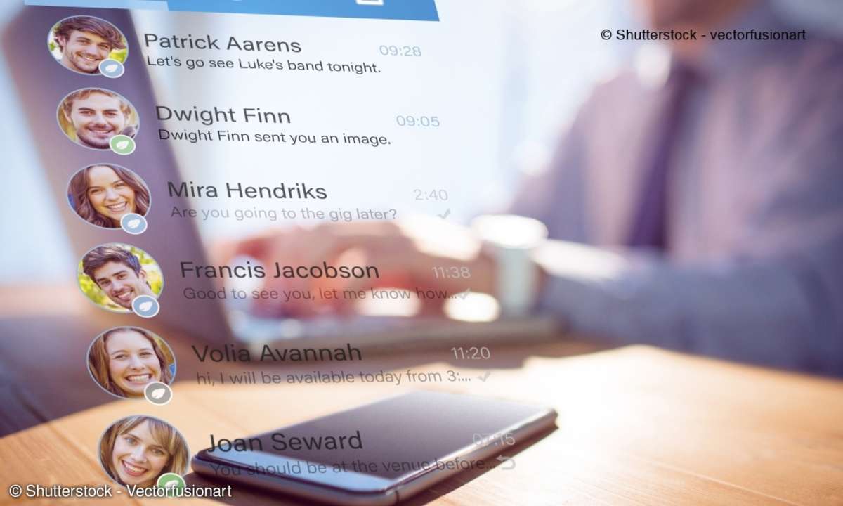 shutterstock Messenger Kontaktliste Smartphone Radicale