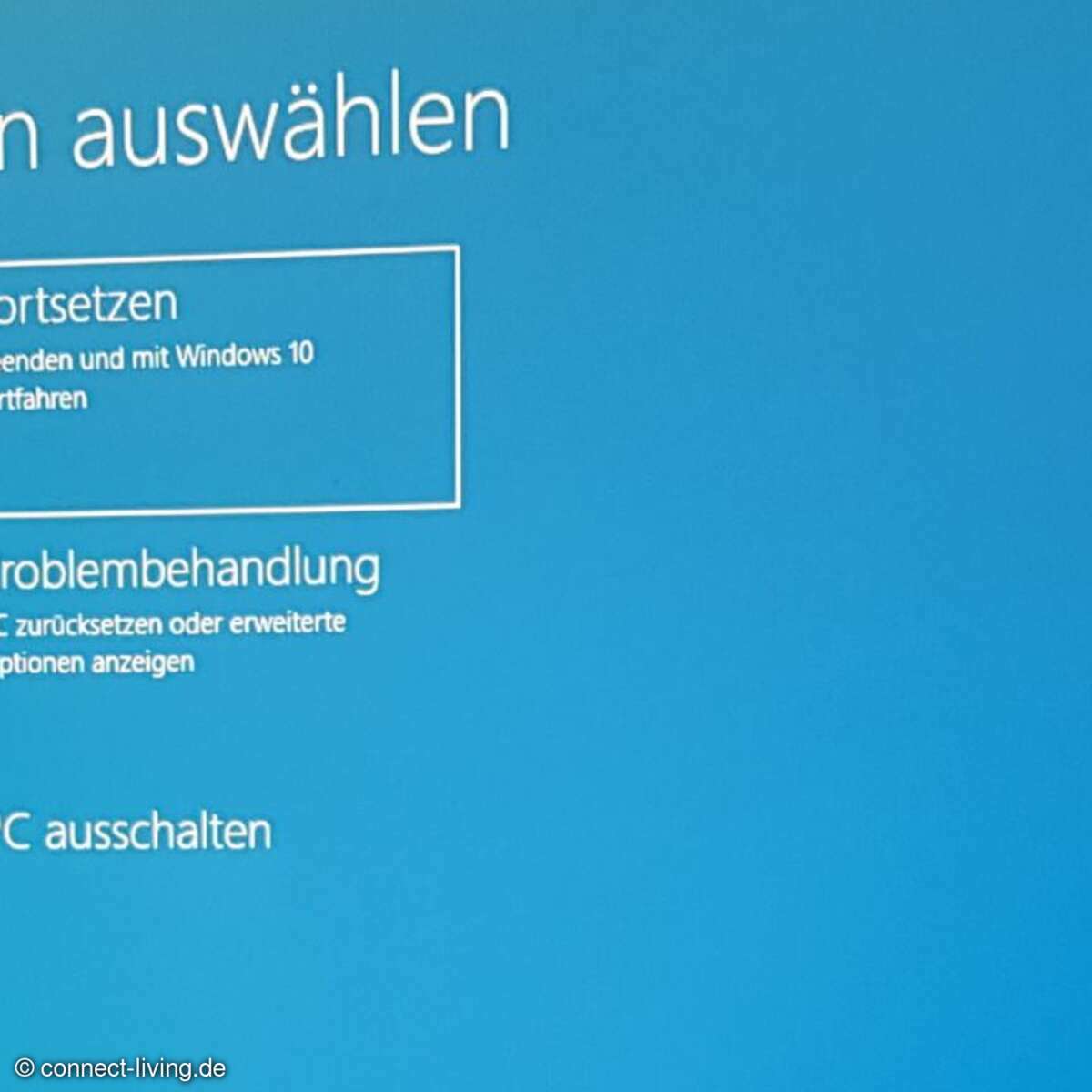 Windows 10: Bei Fehlern booten Sie in die Problembehandlung