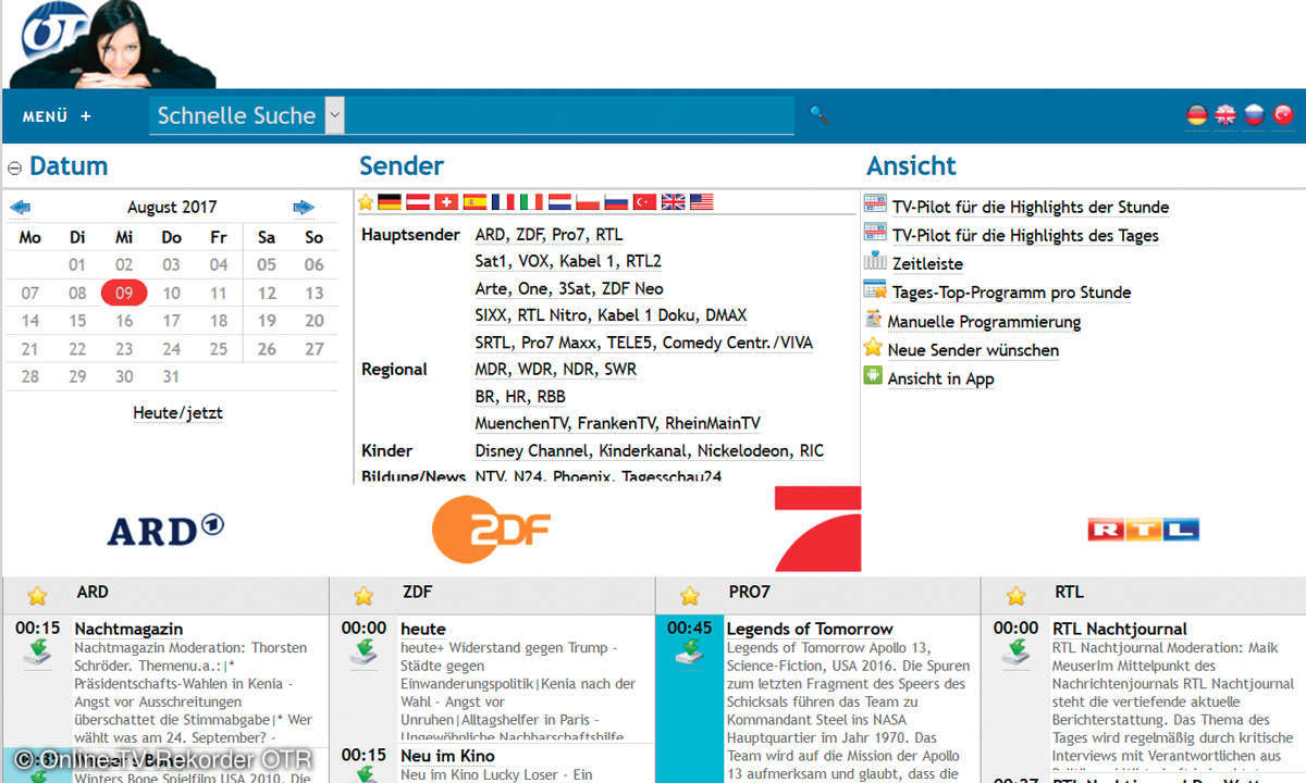 Online-Videorecorder - Online-TV-Rekorder OTR