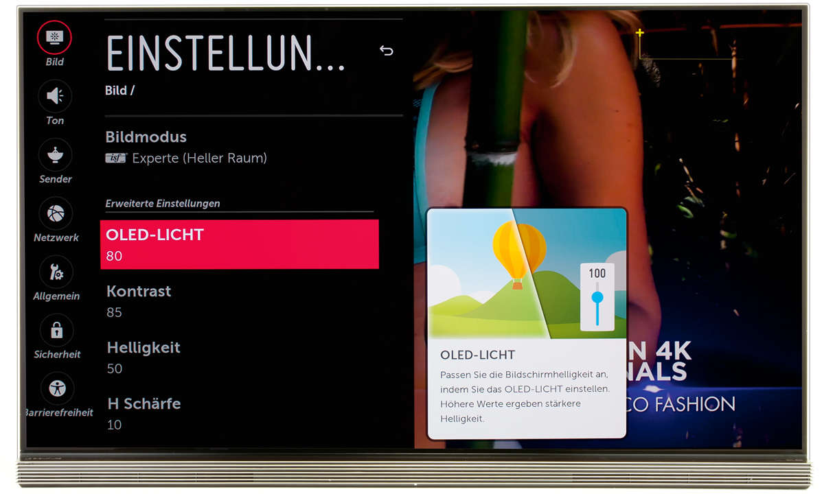 LG OLED 65G7V - Einstellungen