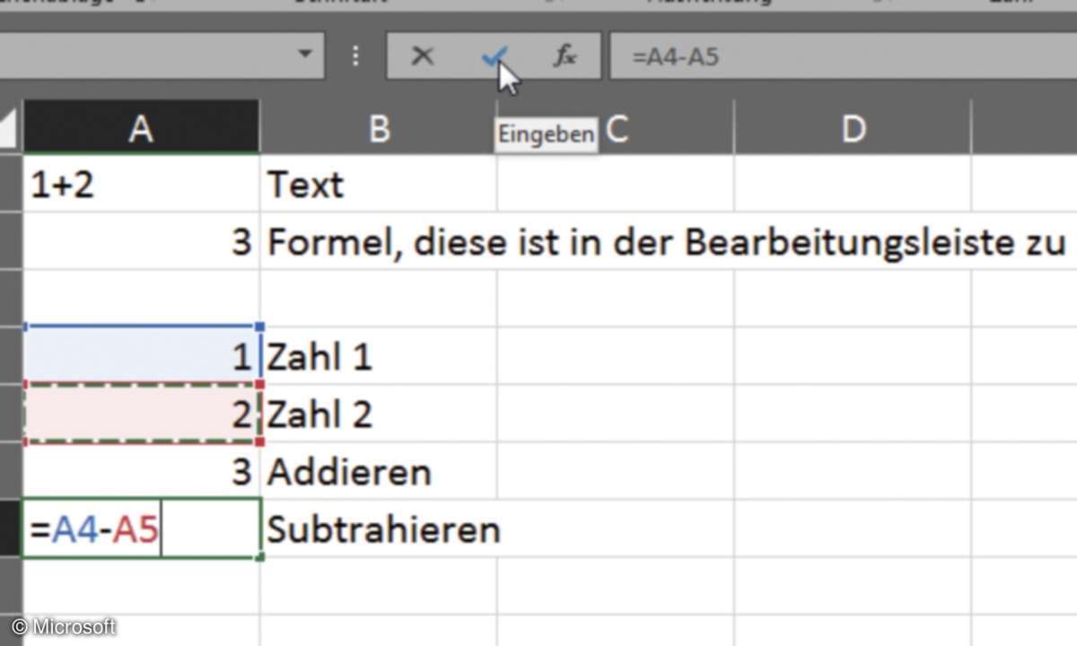 Excel Formel erstellen