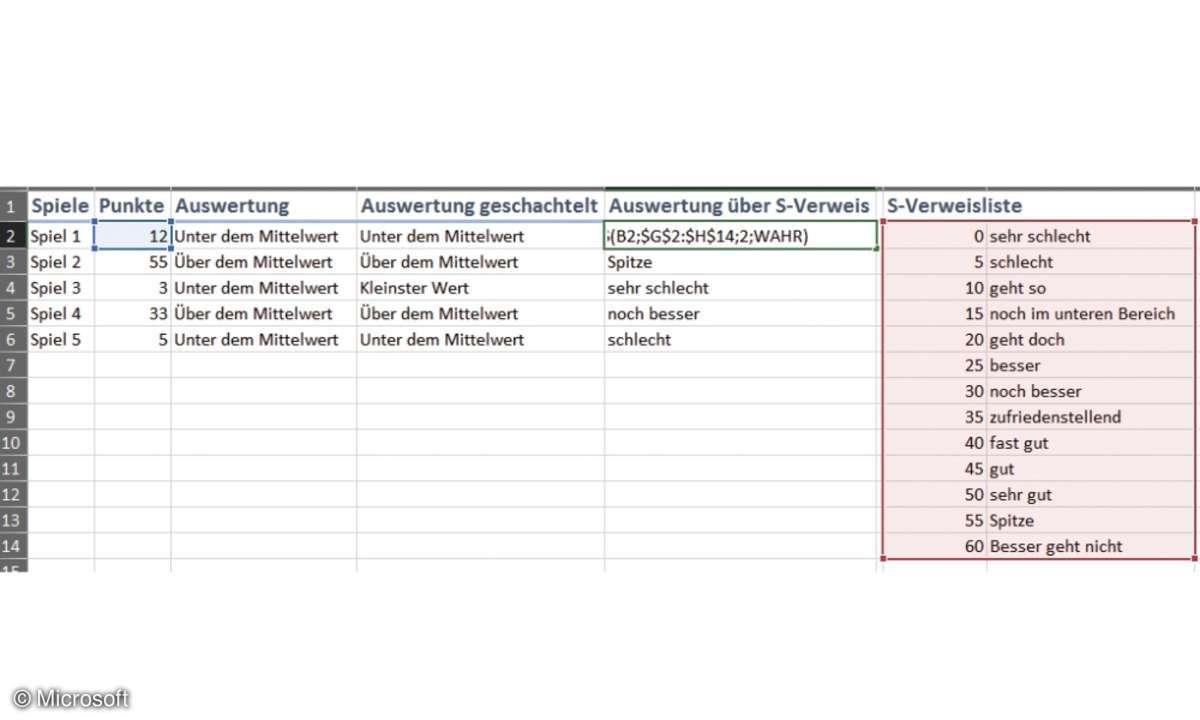 Verweis Excel
