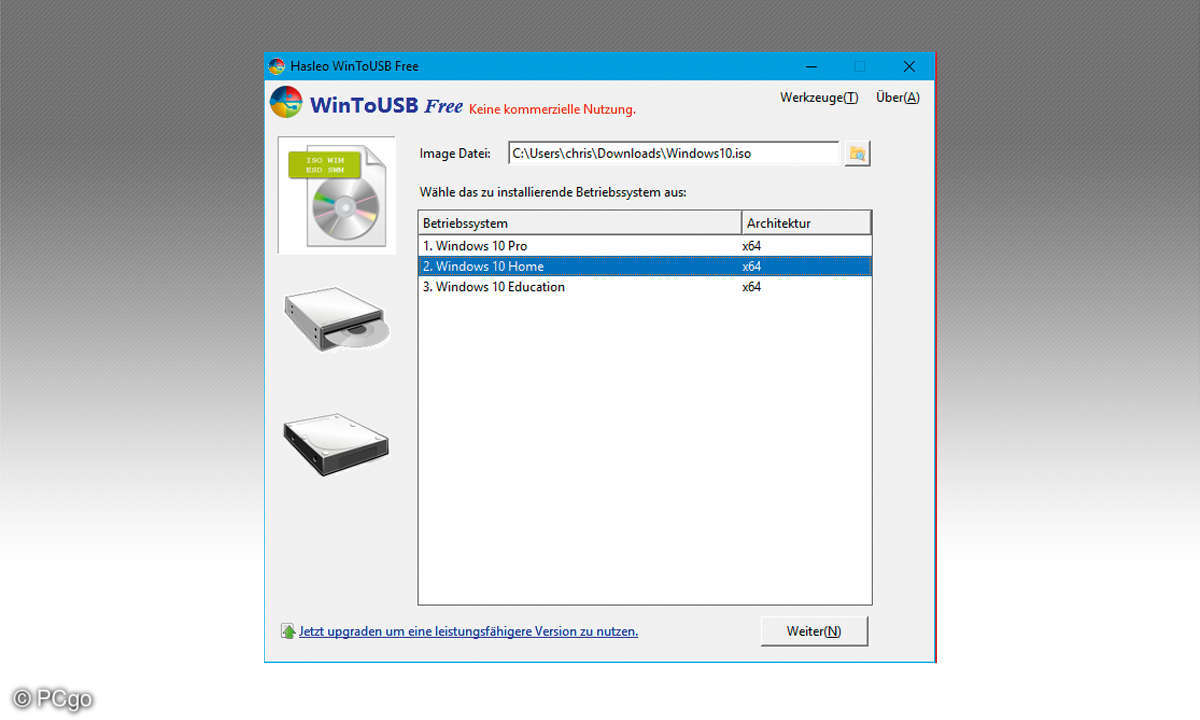 Windows 2 Go: USB-Stick installieren