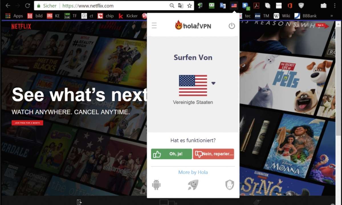 VPN-Tool Hola