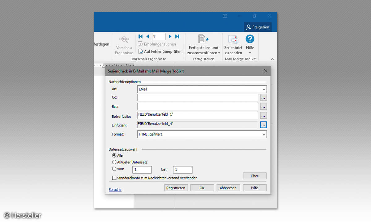 Outlook-Add-In Mail Merge toolkit