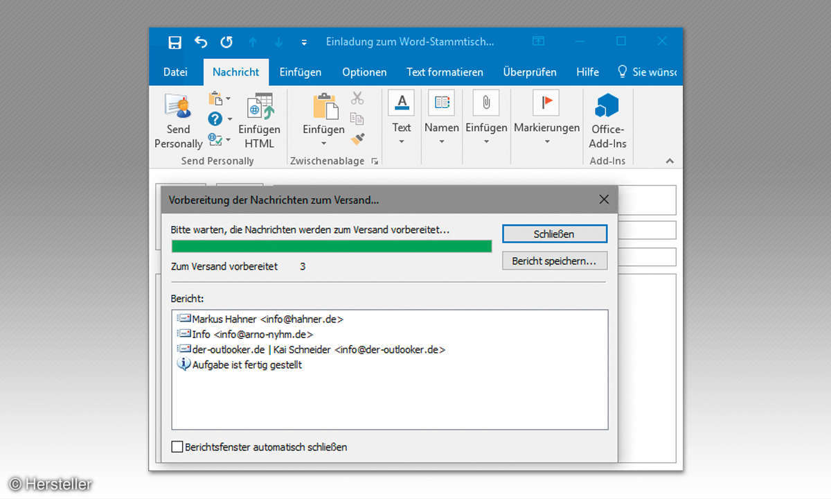 Outlook-Add-In Send Personally