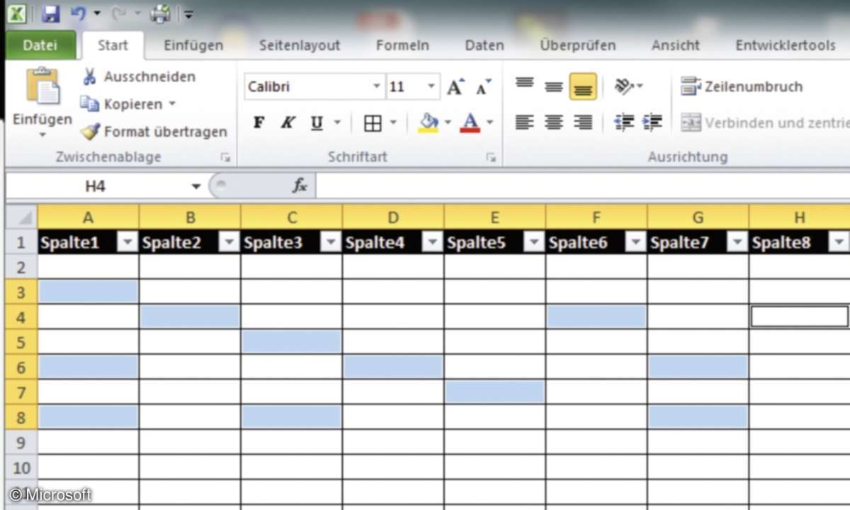 Mehrere Markierungen Excel