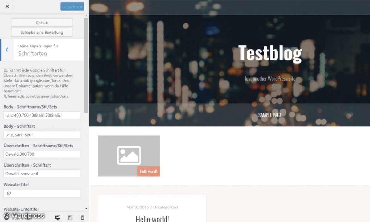 Theme anpassen Wordpress