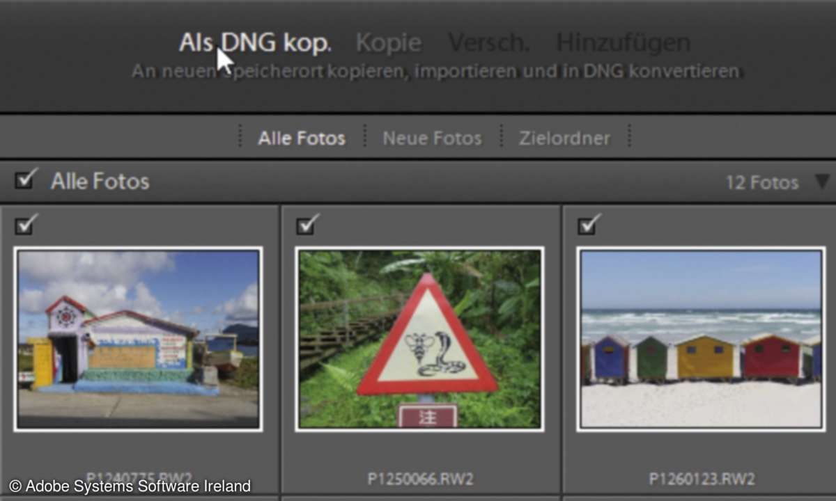 Lightroom DNG import