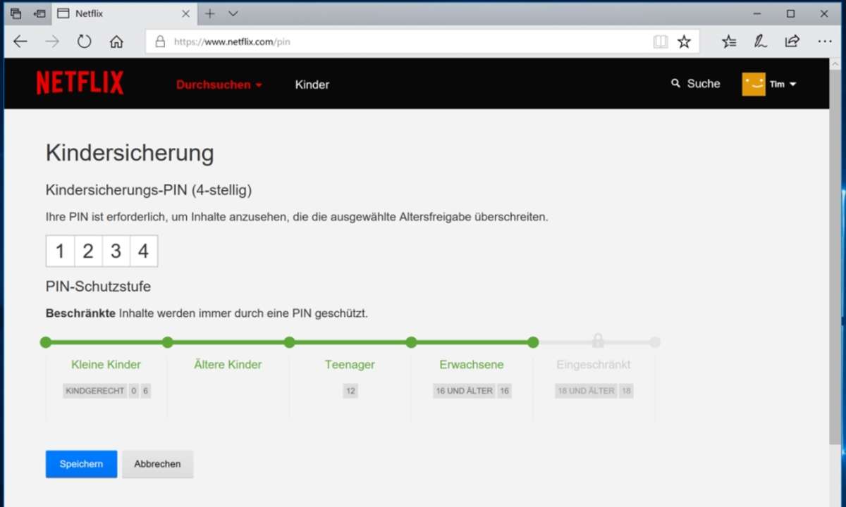 Netflix neue PIN