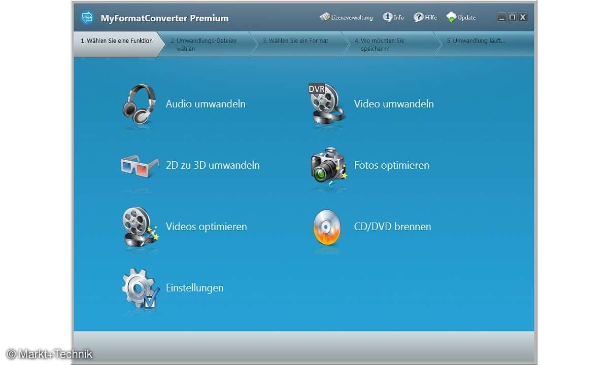 All-in-one Converter Premium Hauptmenü