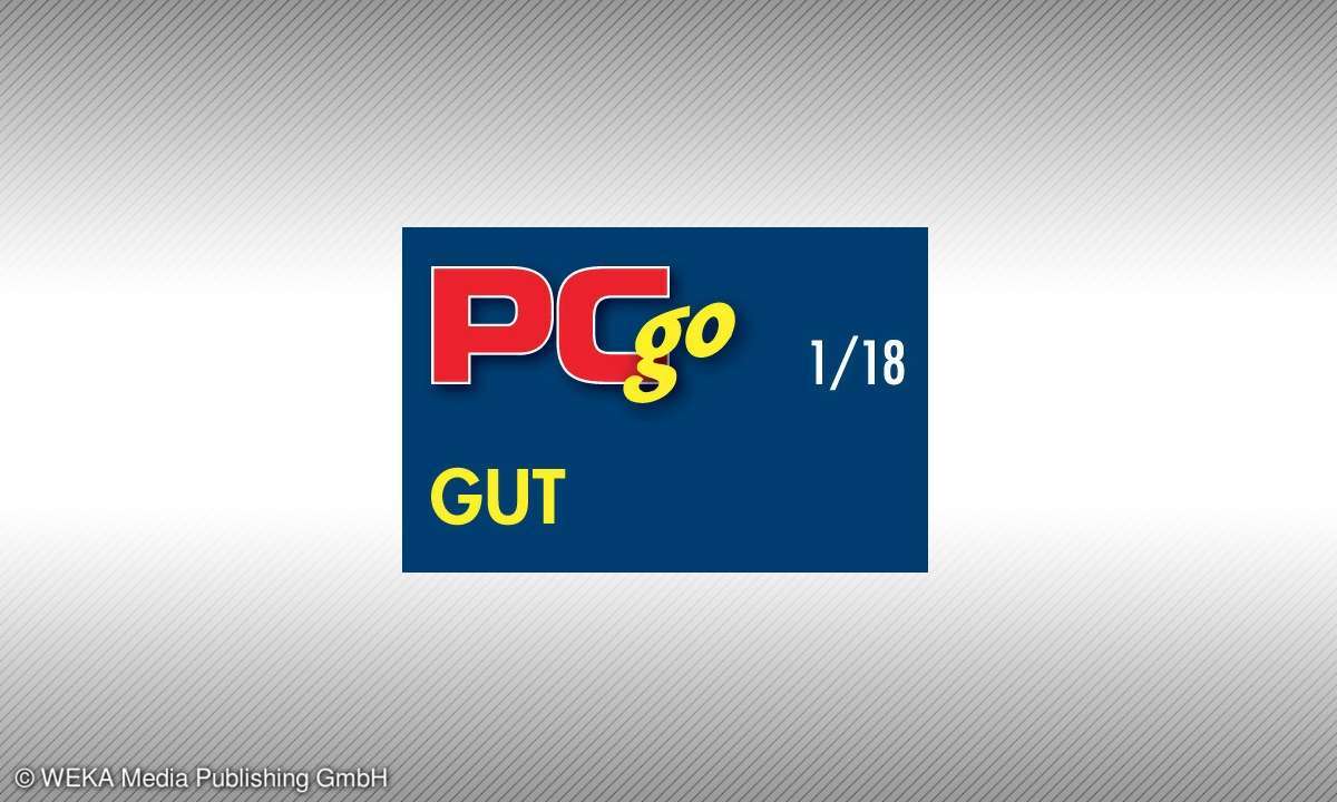 Testsiegel pcgo.de 1/2018 gut