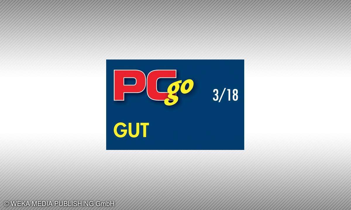 Testsiegel pcgo.de 3/2018 gut