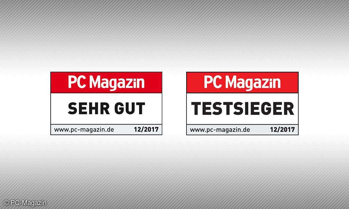 PC-Magazin Testsieger und Wertung sehr gut 12/2017