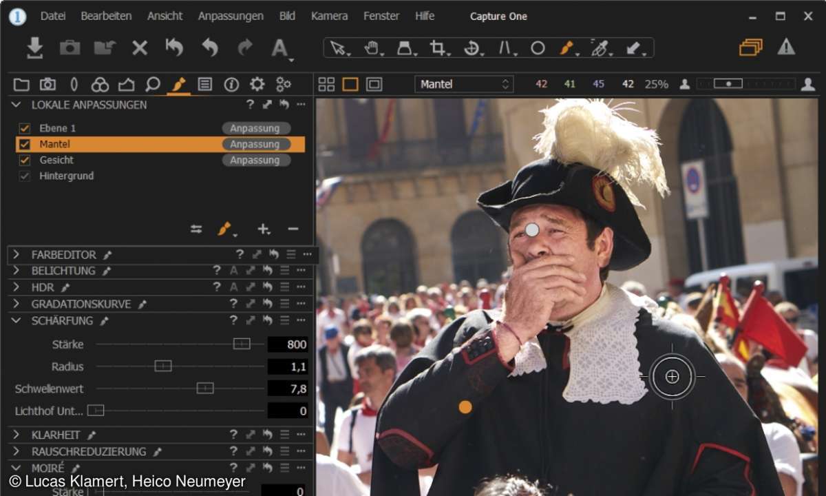 Capture One Pro Korrektur Bildzonen