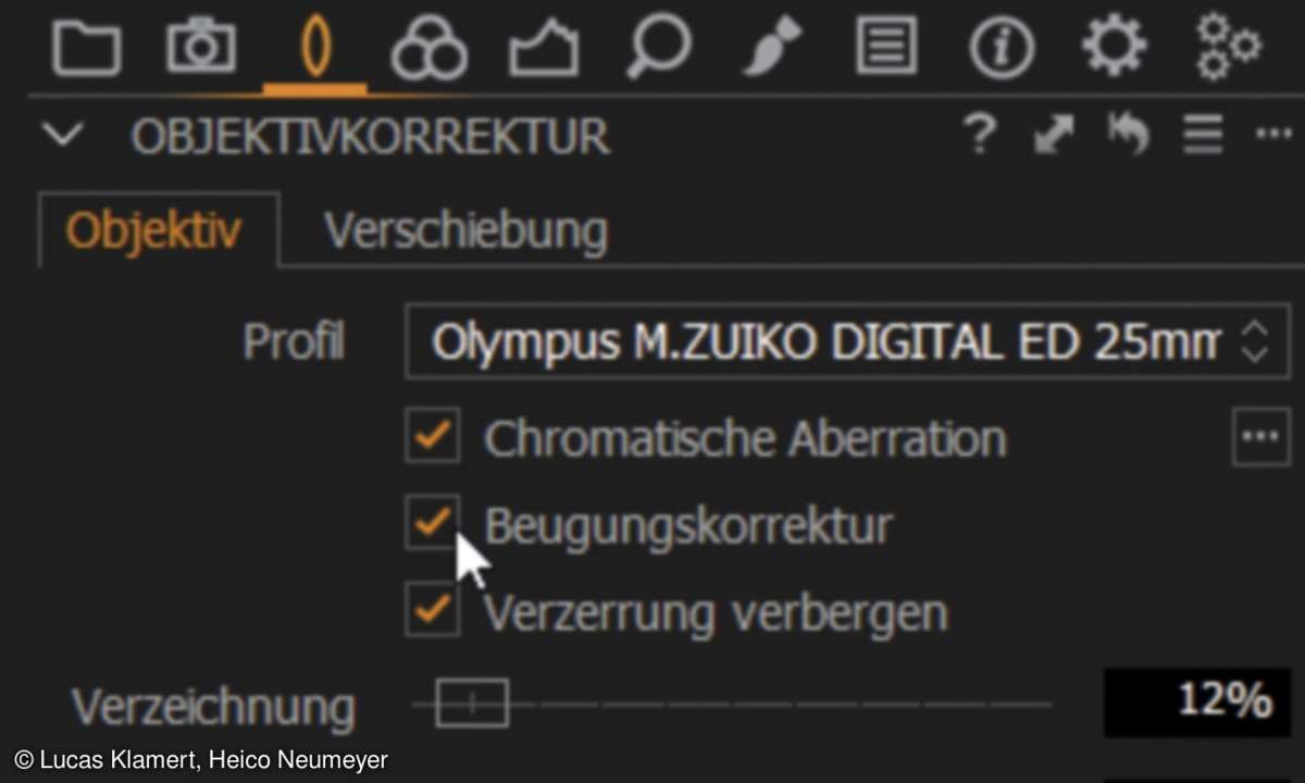 Capture One Pro Beugungskorrektur