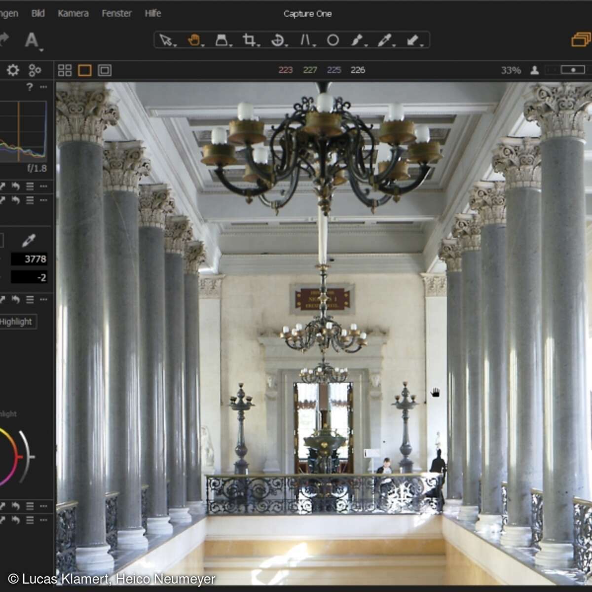 Capture One Pro Schärfe, Kontrast und Bildfarben