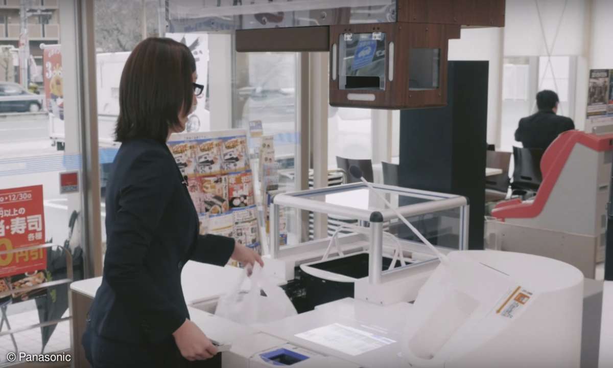 Reji-Robo Panasonic Einkaufen Shopping selbst scannen