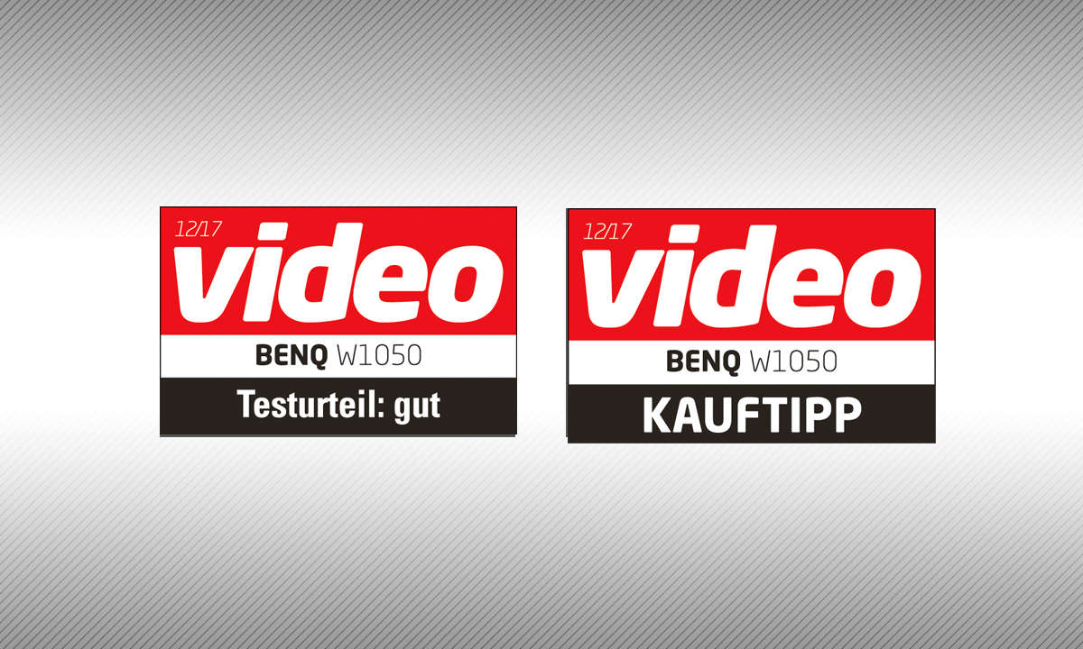 Testsiegel video 12/17 BenQ W1050