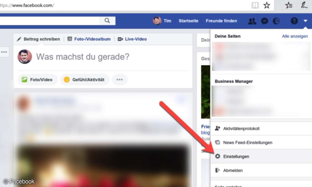 1 Facebook Einstellungen