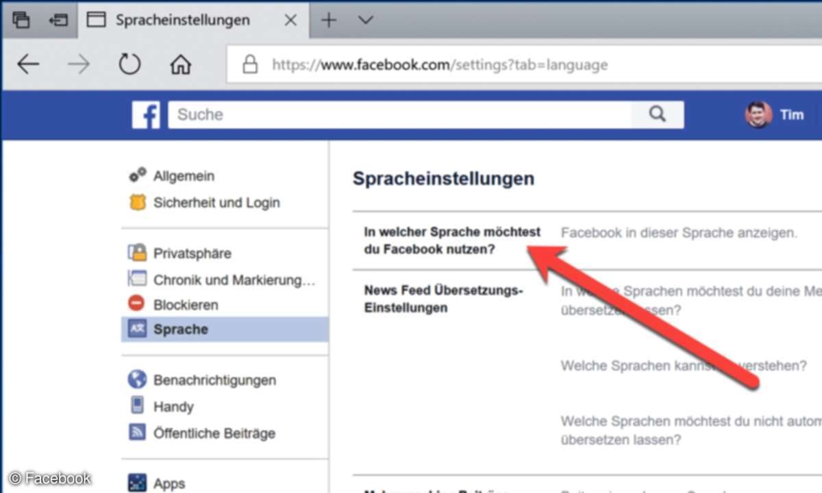 4 Facebook Spracheinstellungen