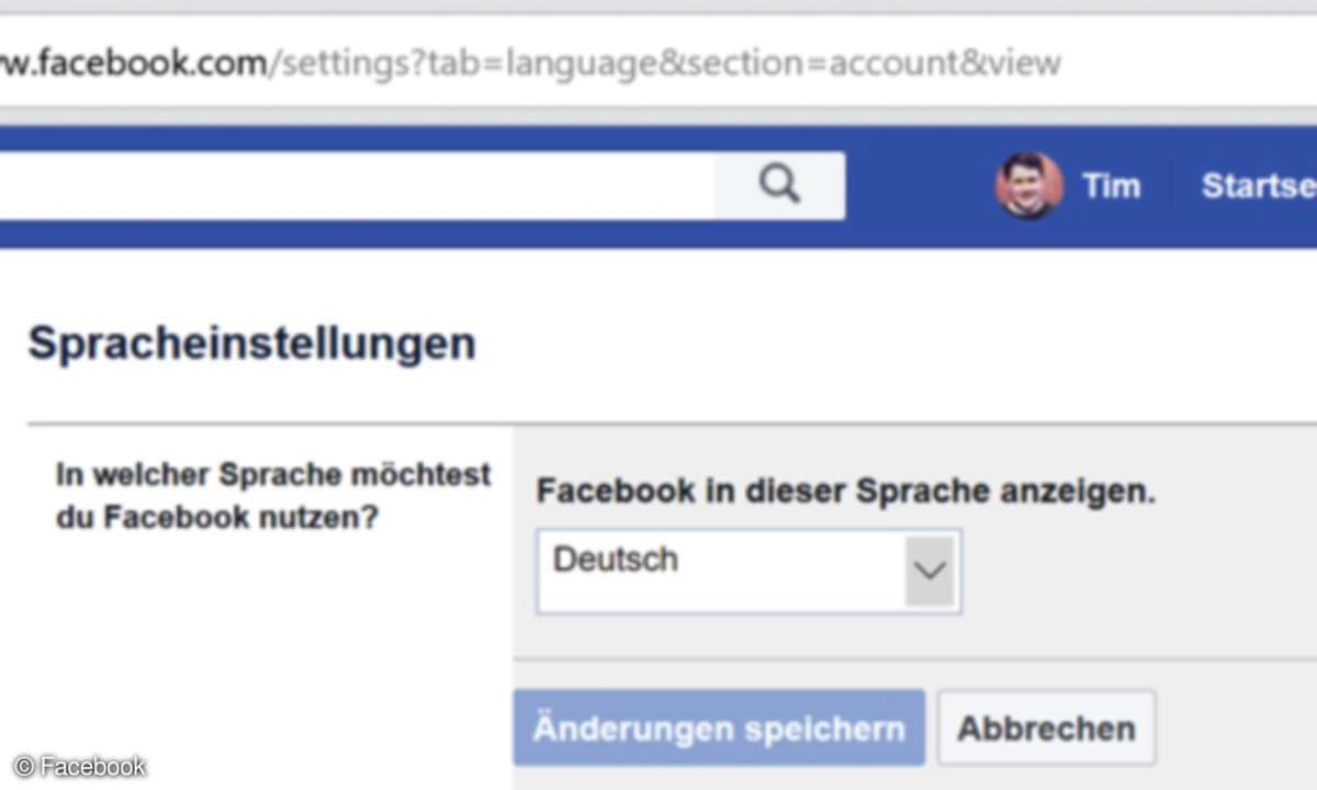6 Facebook Spracheinstellungen Dropdown