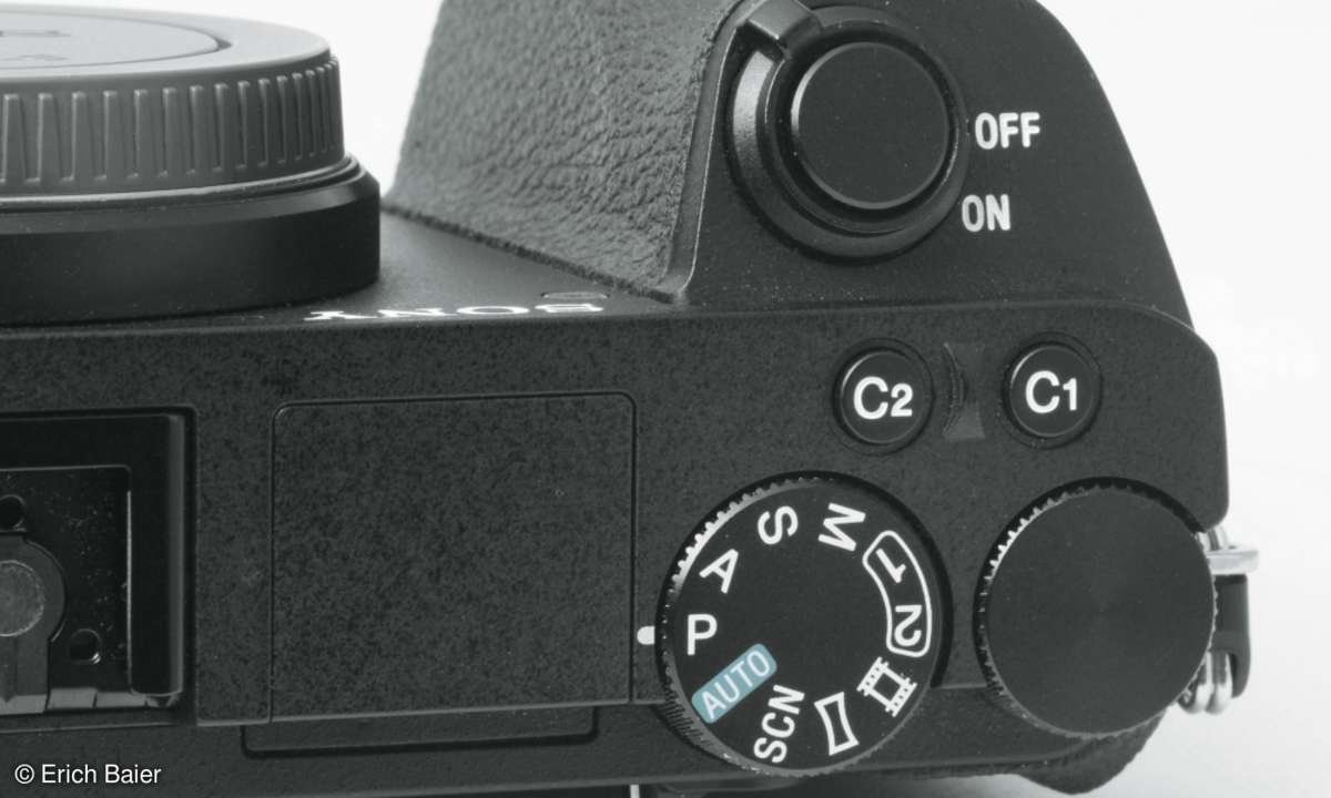 Sony A6500 spiegellose Systemkamera Moduswahlrad Speichertasten