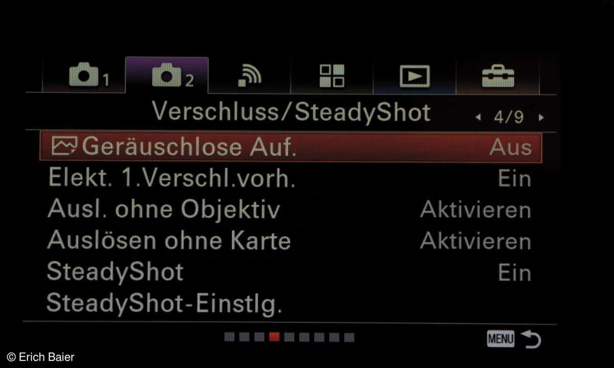 Sony A6500 spiegellose Systemkamera display Verschluss SteadyShot