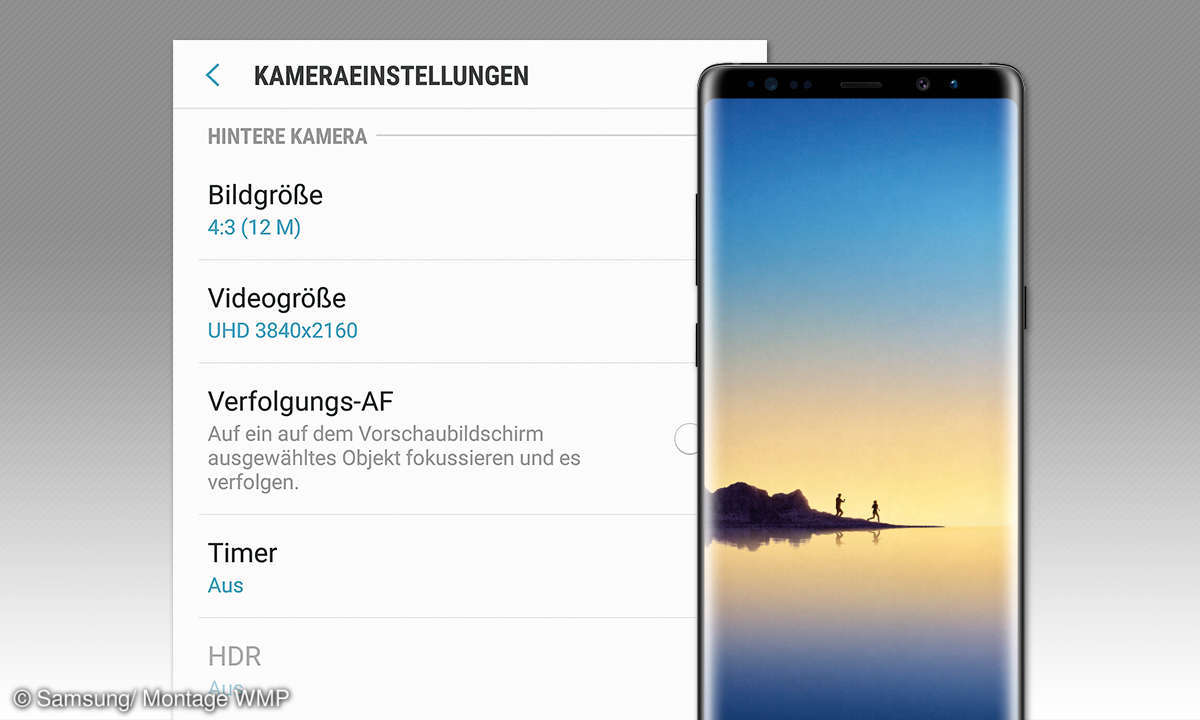 Galaxy Note 8 Verfolgungs-AF: