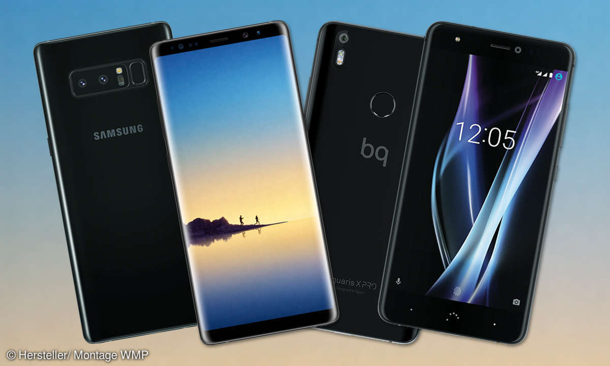 Note 8 und Aquaris X Pro