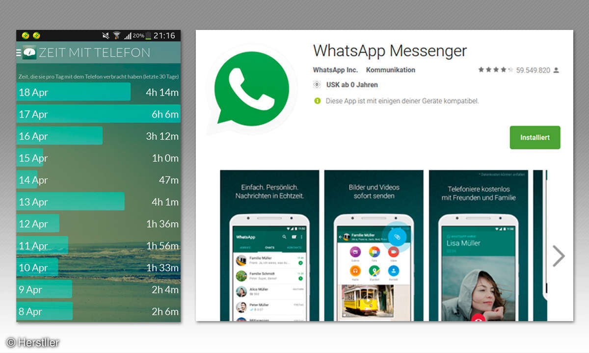 App Menthal - USK-Einstufung WhatsApp