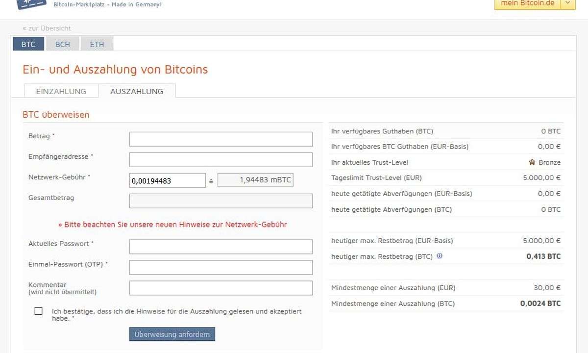 bitcoin.de Anleitung