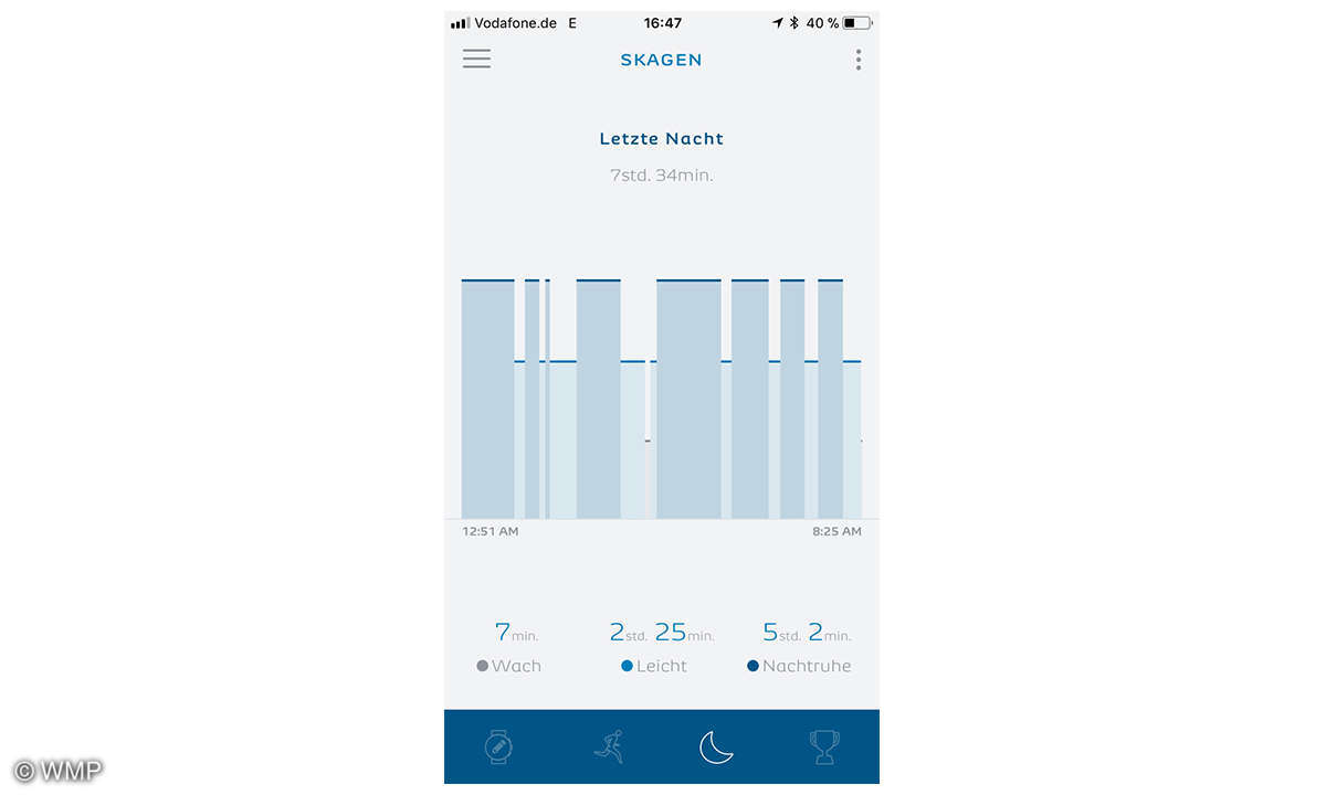App Skagen Smartwatch Schlaf