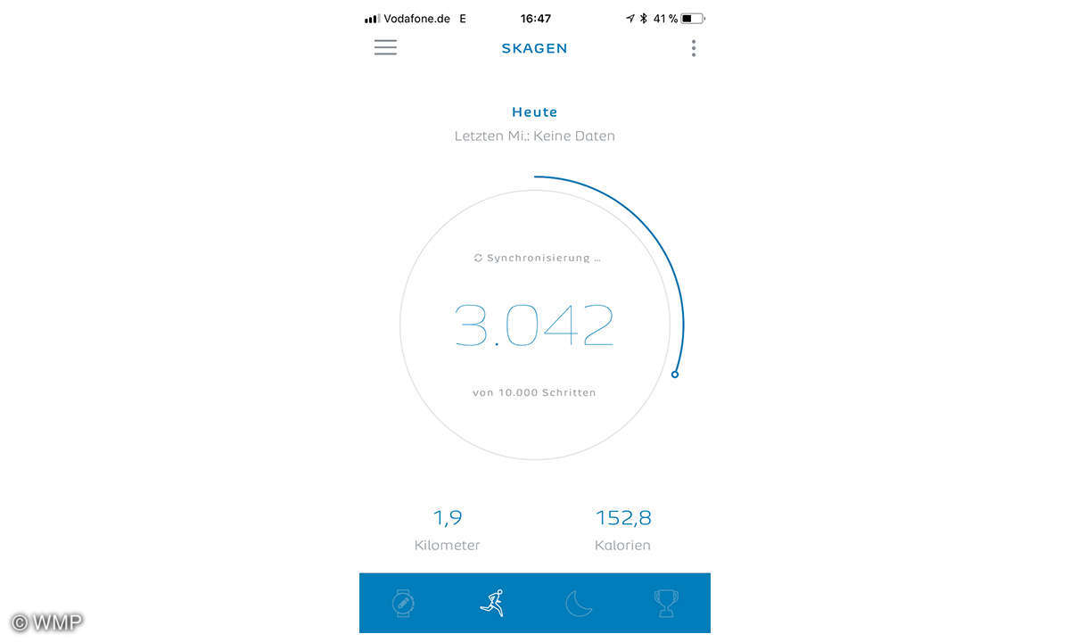 Skagen Smartwatch App Schritte