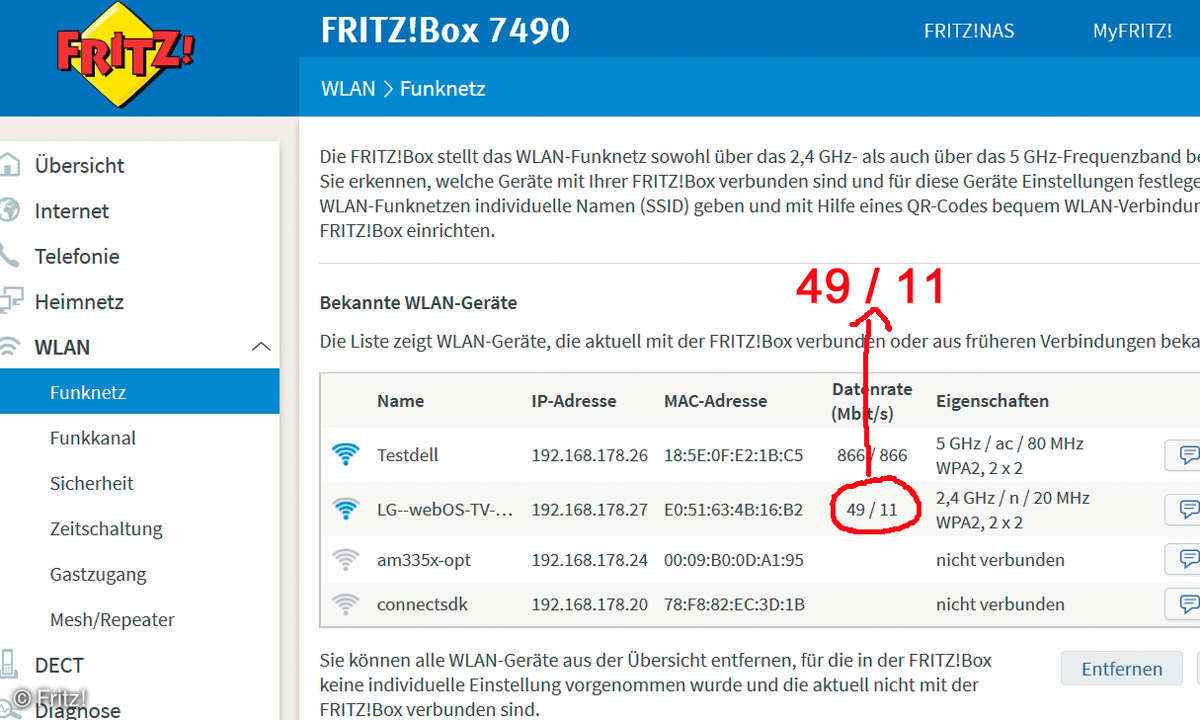 Schlechter WLAN Wert