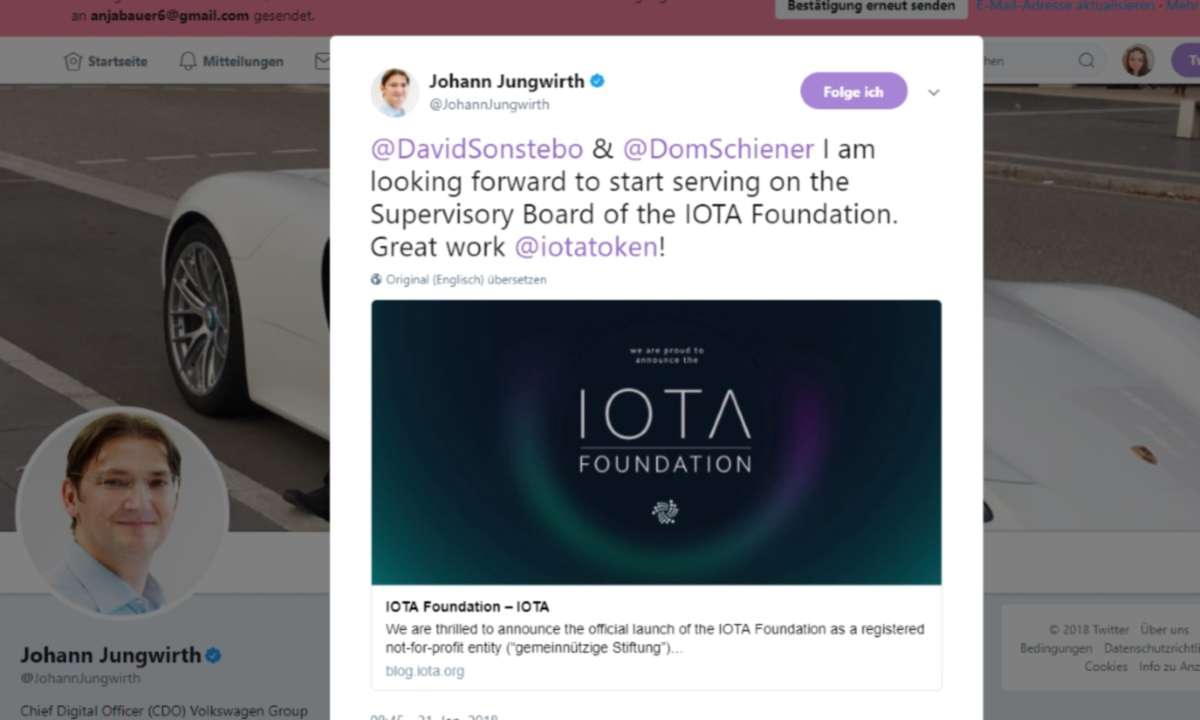 johann Jungwirth VW Twitter Post